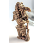 Статуэтка Баба Яга с метлой Бронза