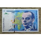 Werty71 Франция 50 франков 1997 aUNC банкнота Маленький принц Самолёт Экзюпери