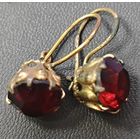 Серьги с камнями. Клеймо МК9. СССР