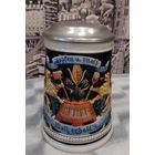 Коллекционная пивная кружка "Хмель и Солод. Бог сохранит их". Ручная работа. Немецкий производитель. Клейма.