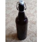 Германия.Пивная бутылка пивоварни ,,Brauhaus am Lohberg zu Wismar"основана 1452 г,1 л.с бугельной пробкой