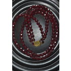 Бусы  ретро чехословакия . Рубиновое стекло