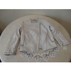 Куртка белая натуральная кожа ADAMO made in Turkey, размер 40-42.