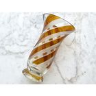 Ваза резной хрусталь Чехия 15х9см винтаж