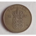 Дания 2 кроны 1947 год