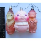 Все лоты с рубля.Елочные игрушки сказки,Крокодил Гена,Сеньор Помидор,Поросенок,СССР