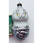 Ёлочная игрушка. Котик в корзинке.