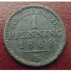 Пруссия. 1 пфенниг 1868