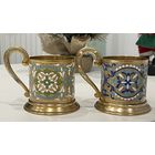 Подстаканник. СССР. Латунь. Эмали.