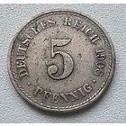 Германия 5 пфеннигов, 1908 F  2-12-11
