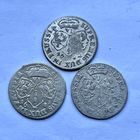 Монеты СЕРЕБРО ПРУССИЯ 6 грошей 1681-1682 год (3 шт) ФРИДРИХ ВИЛЬГЕЛЬМ ОТЛИЧНЫЕ