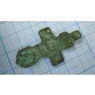 Крестик старинный, нательный. Бронза, литье.