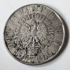 10 злотых, 1938 год. Пилсудский. Редкий год. XF.