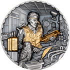 Острова Кука 20 долларов 2023г. "Стимпанк. Steampunk. Научная лаборатория". Монета в капсуле; подарочной рамке - футляре; сертификат; коробка. СЕРЕБРО 93,30гр.(3 oz).
