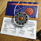 799 шт.!!! Летние виды спорта. Баскетбол, 2021 год, памятная монета 20 рублей. Унция серебра