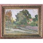 Крохалев П.С (Крохолев) "Вечер в Цюрюпинске",1961 г. Картон, масло.Размер 58х72 см.