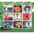 Эфиопия 2016** Спорт Футбол Звезды футбола  Лист без перфорации 9 марок