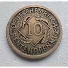 Германия 10 рентенпфеннигов, 1924 А  7-7-18