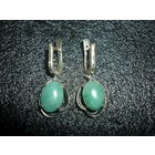 Серьги С Хризопразом Серебро 925