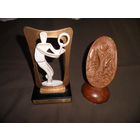 Две скульптуры:Теннис и Возрождение Югры г.Нягань.С рубля.