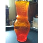 Старая ваза техника Spirelli насыщенный цвет, хрустальный завод Дятьково