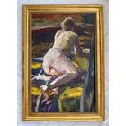 Стасевич И.Н "Эцюд аголенай". Картон, масло. Размер 52х34 см.