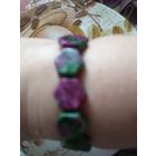 Мистический браслет из полудрагоценного камня цоизит