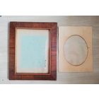 Рама для фото, картины, 1940-50 гг, отделка шпоном, плюс картонная рамка для фото