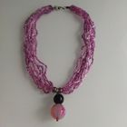 Колье винтажное " "Нежное" Бисер. Агат.43см.