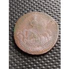 Интересный перечекан !!! 2 копейки 1758 г. из 1 копейки 1755 г. Елизаветы.