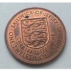 Джерси 1/12 шиллинга, 1960 300 лет вступления на престол короля Карла II  1-13-2