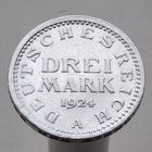 Германия 3 марки 1924 А