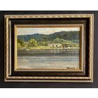 Корженевский А.С "Браславские озёра",1986г. Картон, масло. Размер 22х35 см.