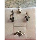 Серьги, кольцо, подвеска (комплект, серебро)