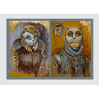 Открытка. Кошка. Кот. Царь. Котики. Короли. Винтаж. Художник П. Кульша (чистая)