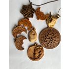 Подвеска, кулон Лунница, Филин, Девушка - луна, Чертог Девы из дерева Цена разная