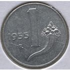 Италия 1 лира 1955 г. В холдере