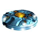 RARE Камерун 1766 франков 2024г. "Левитация. Летающая монета НЛО MP-1766. Синяя галактика". Видео. Монета в тематическом подарочном футляре; сертификат; коробка. СЕРЕБРО 217,70гр.(7 oz).