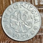 Монета 10 сен 1954 год. Индонезия