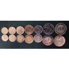 Казахстан набор монет 1,2,5,10,20,50,100 тенге