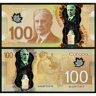 Канада 100 долларов 2021 г. (P-110d, UNC) [Подписи Lane - Macklem. Полимер]