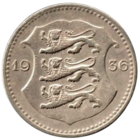 ЭСТОНСКАЯ РЕСПУБЛИКА. ПЕРВАЯ РЕСПУБЛИКА. 50 СЕНТОВ /сенти/ 1936. НЕЧАСТАЯ