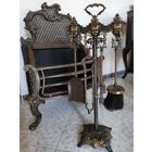 Антикварный Каминный Набор, Латунь, Европа.