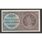 Чехословакия Богемия и Моравия 1 крона 1940 года. Перфорация. Тип P-3. Состояние UNC