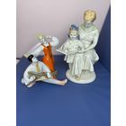 Старт с 1 рубля ! В РЕСТАВРАЦИЮ! ,Фарфоровая  статуэтка Первая буква + статуэтка Перепляс