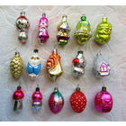 Елочные игрушки одним лотом. Стекло, СССР. Лот 9