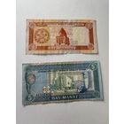 Лот банкнот Туркменистан 1 и 5 манат образца 1993 серия АЕ