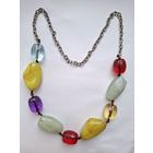 Крупные бусы. Колье цветное