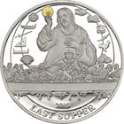 Палау 2 доллара 2015г. Библейские истории: "Тайная вечеря". Монета в капсуле; подарочном футляре; номерной сертификат; коробка. СЕРЕБРО 15гр.