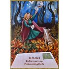 Посткроссинг (со штампами). Открытка подписана с маркой. Прошла почту